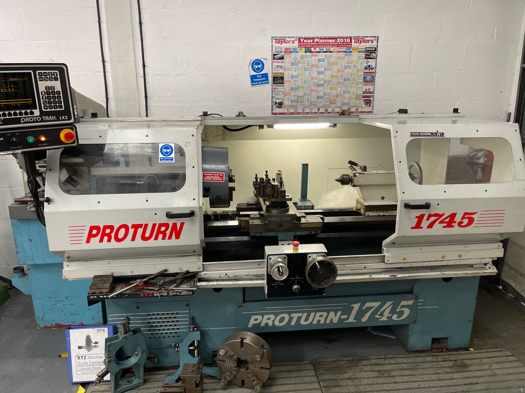 XYZ Proturn 1745 Straight Bed CNC Lathe