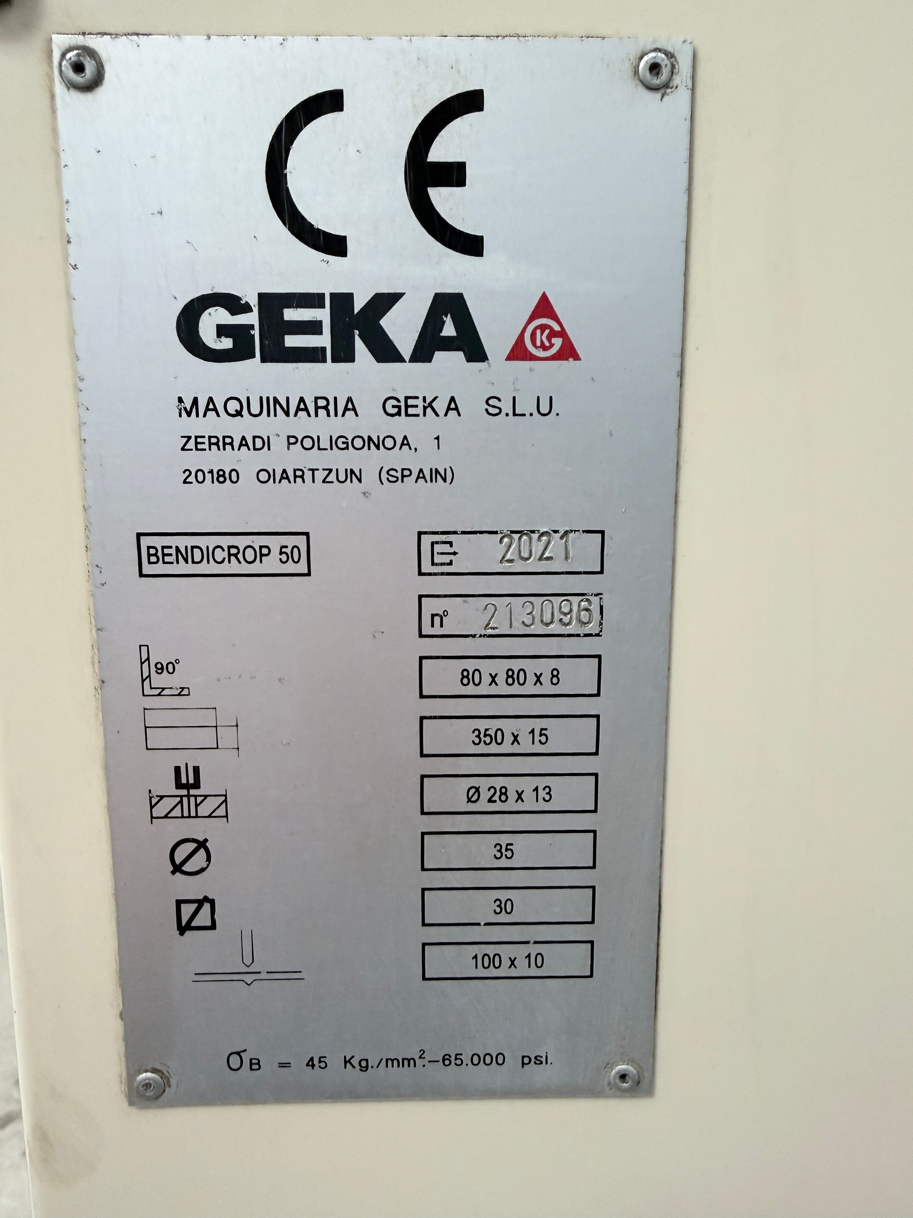 2021 GEKA BendiCrop 50 Steel Worker
