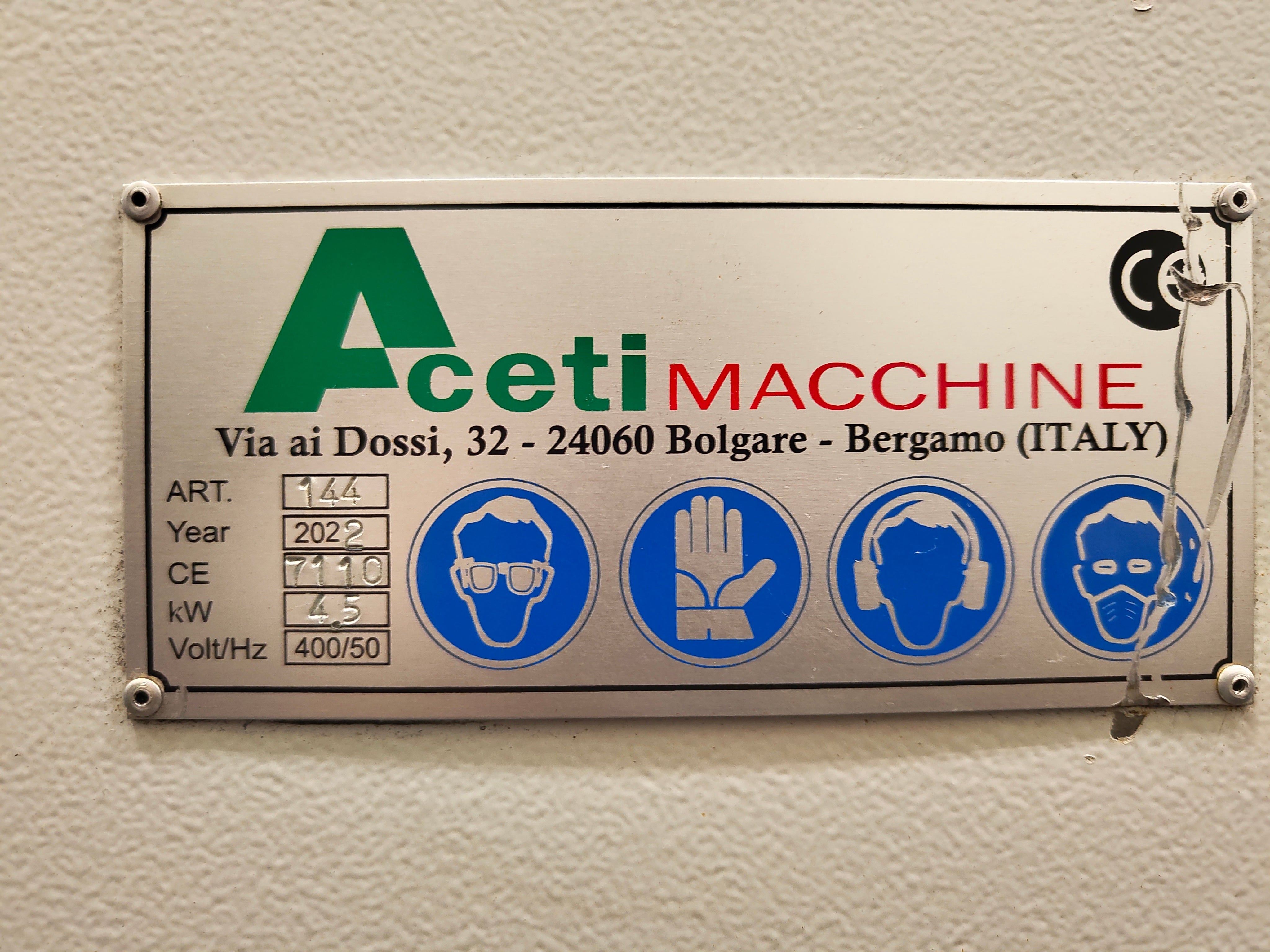 2022 ACETI ART 144 Long belt pad sander