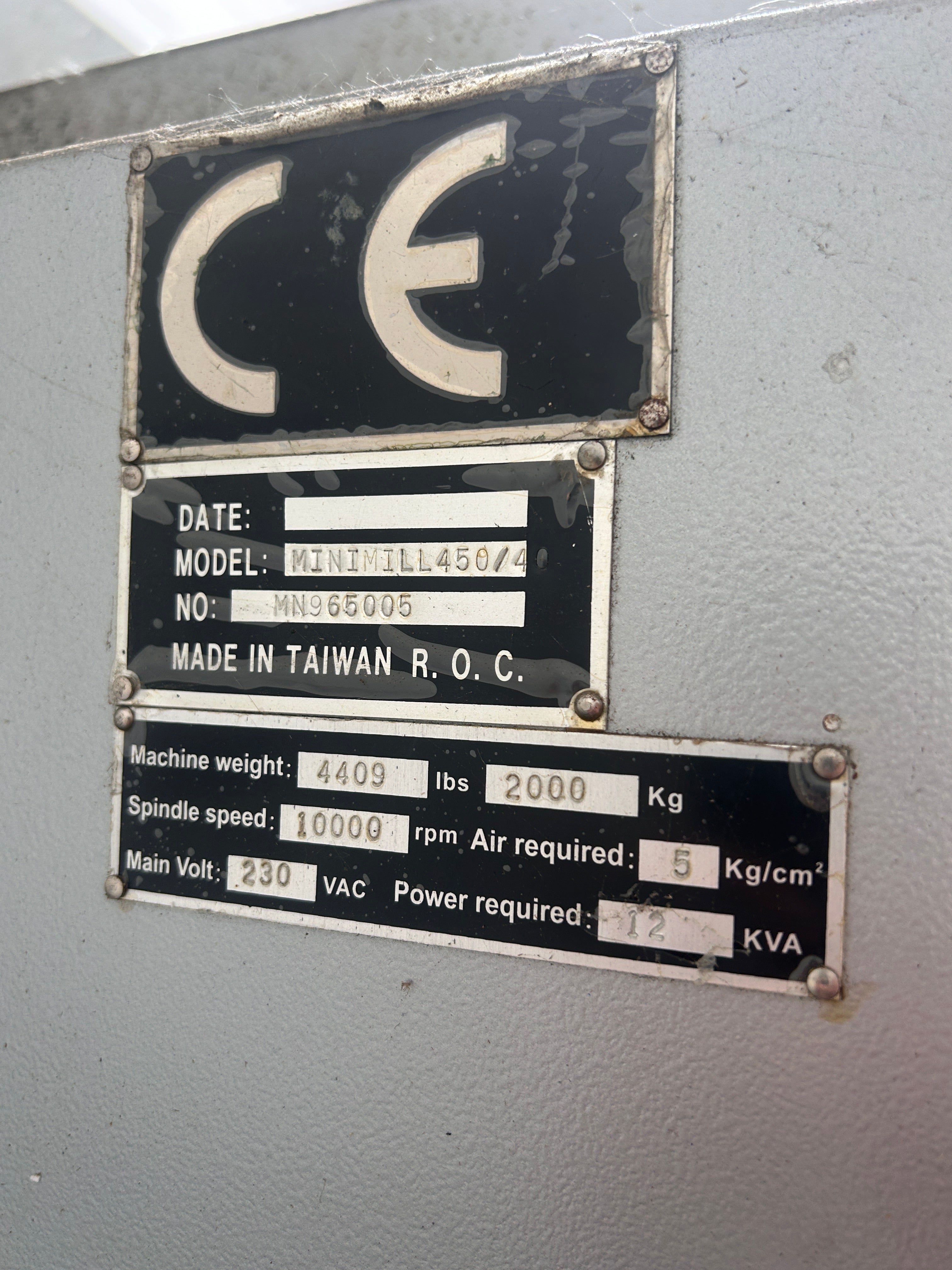 2011 Dugard 450 Mini Mill CNC Machining Centre