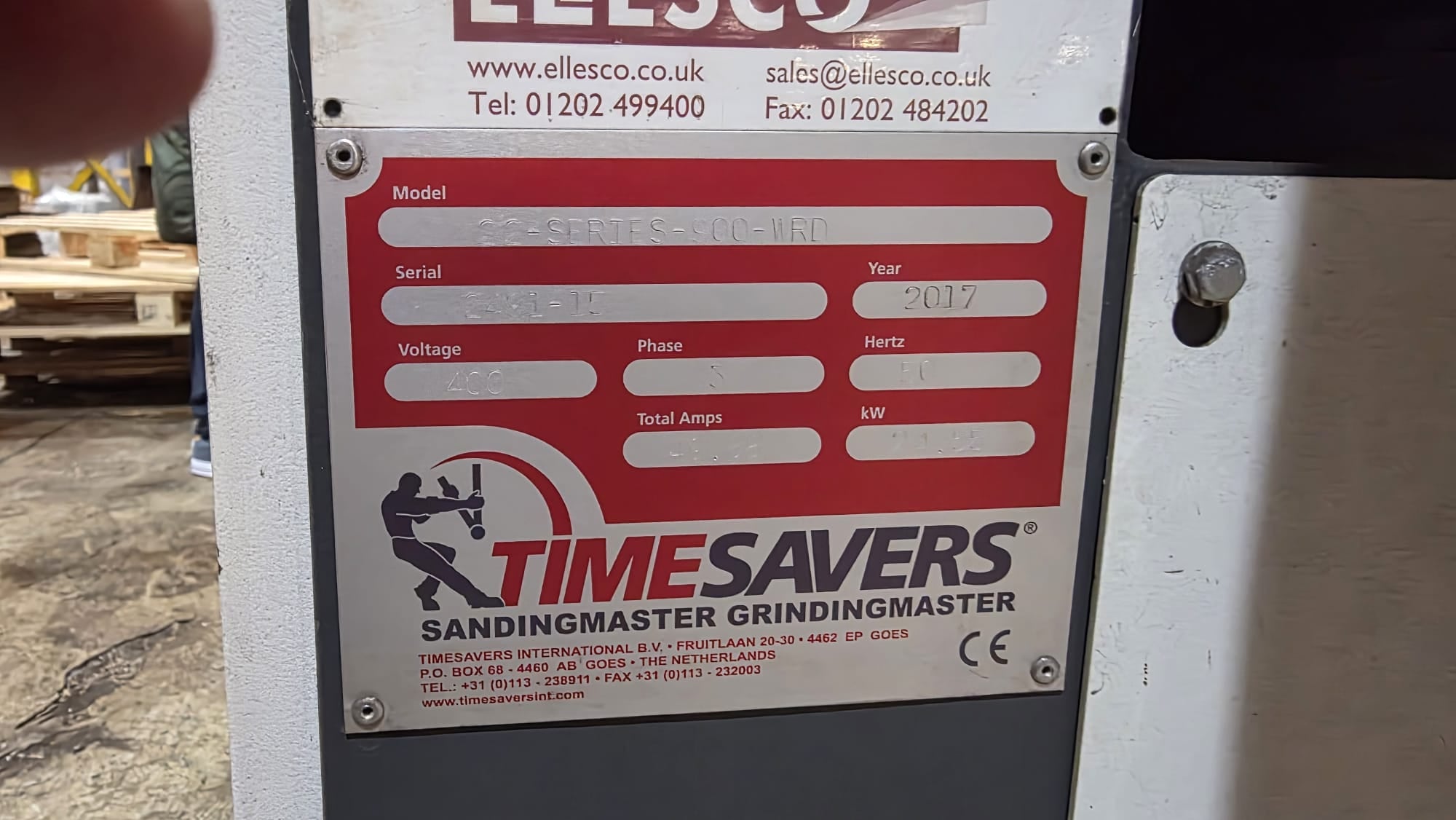 Timesavers 22 Series 900-WRD Deburring and Polishing Machine