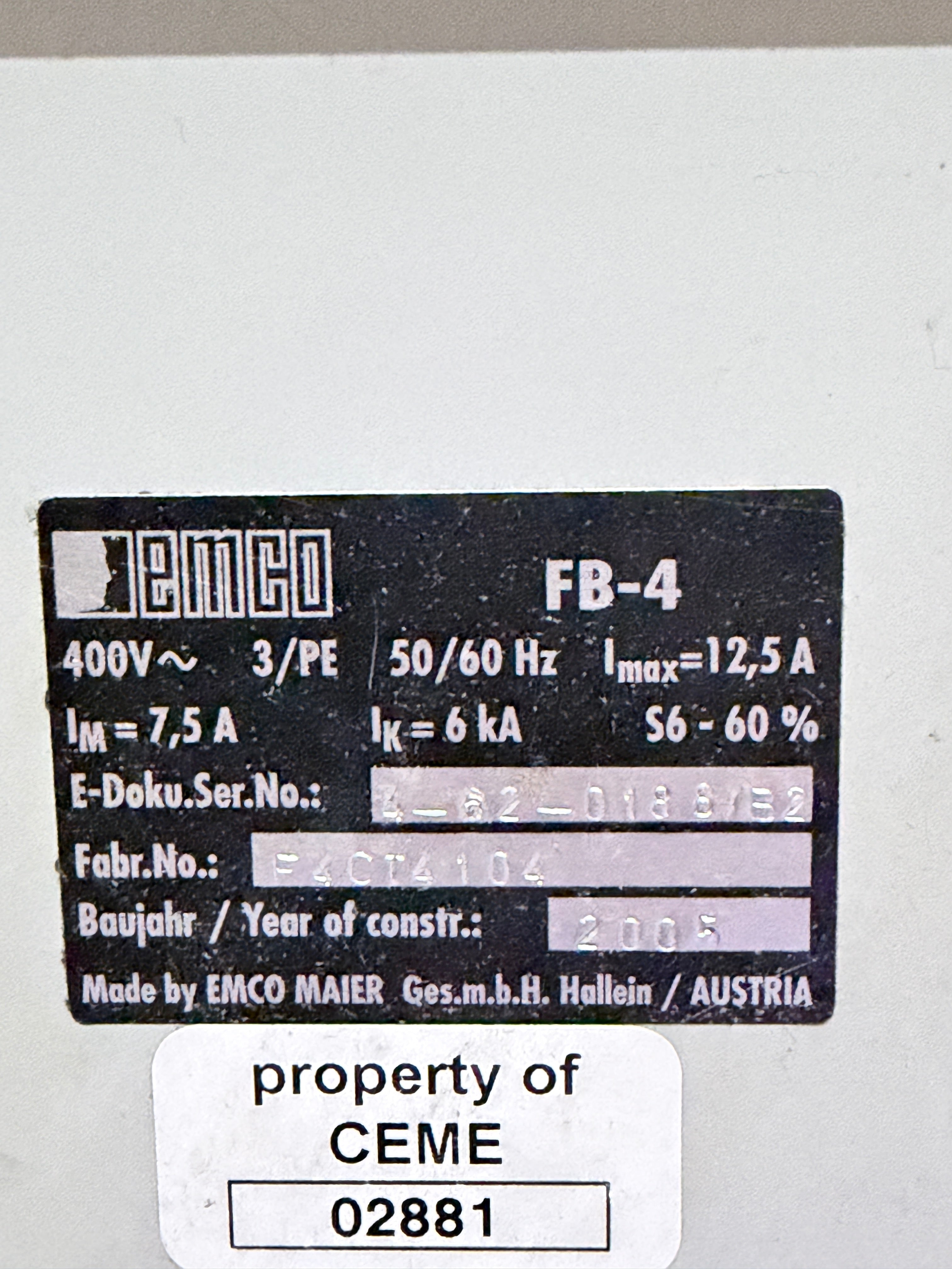 Emco FB4 Universal Milling Machine