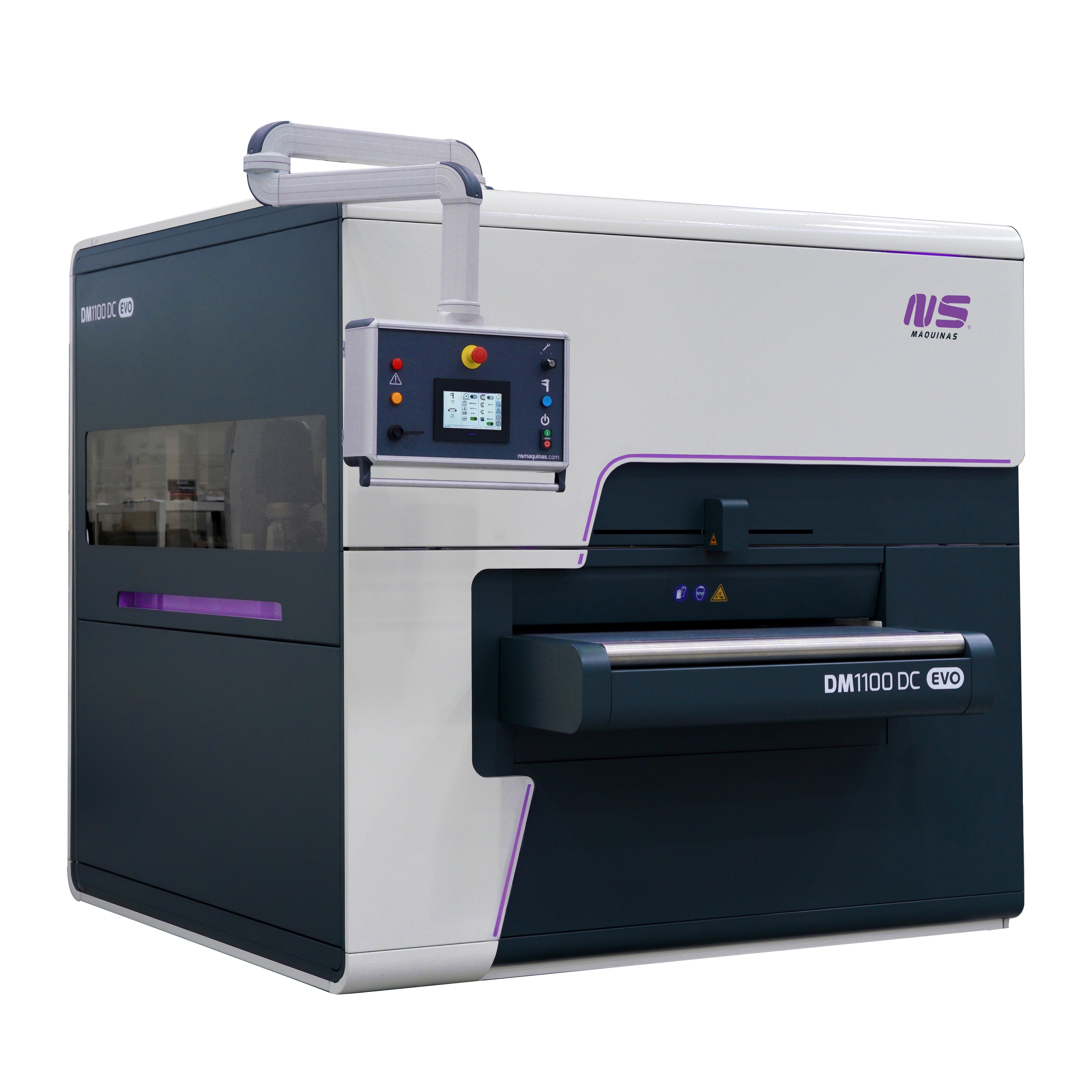 NS Maquinas DM1100 DC EVO Sheet Metal Slag Removal and Edge Rounding Machine