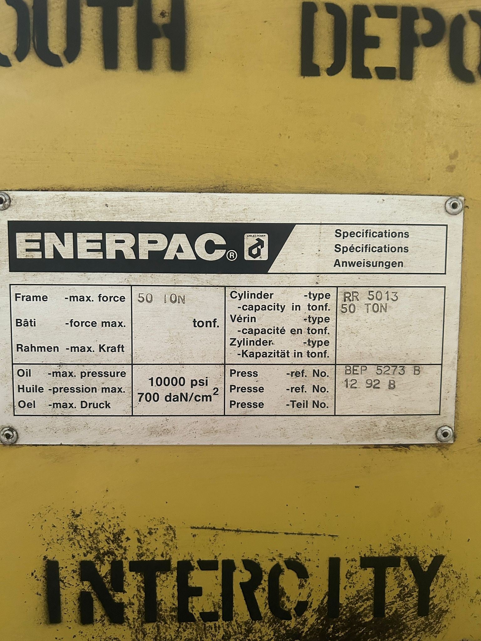 Enerpac H Frame 50 ton Hydraulic Press
