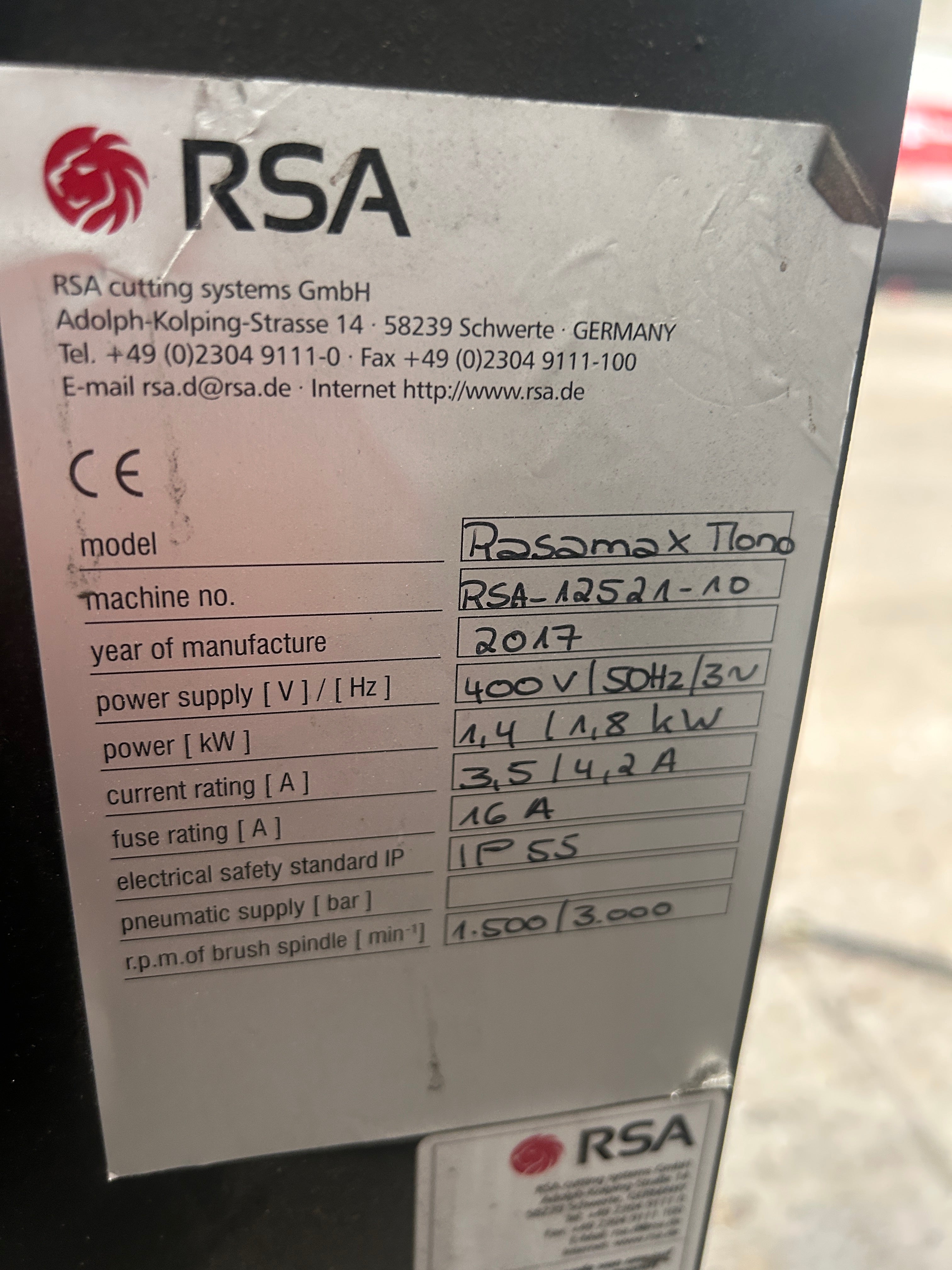 2017 RSA Rasamax Mono Deburring Machine