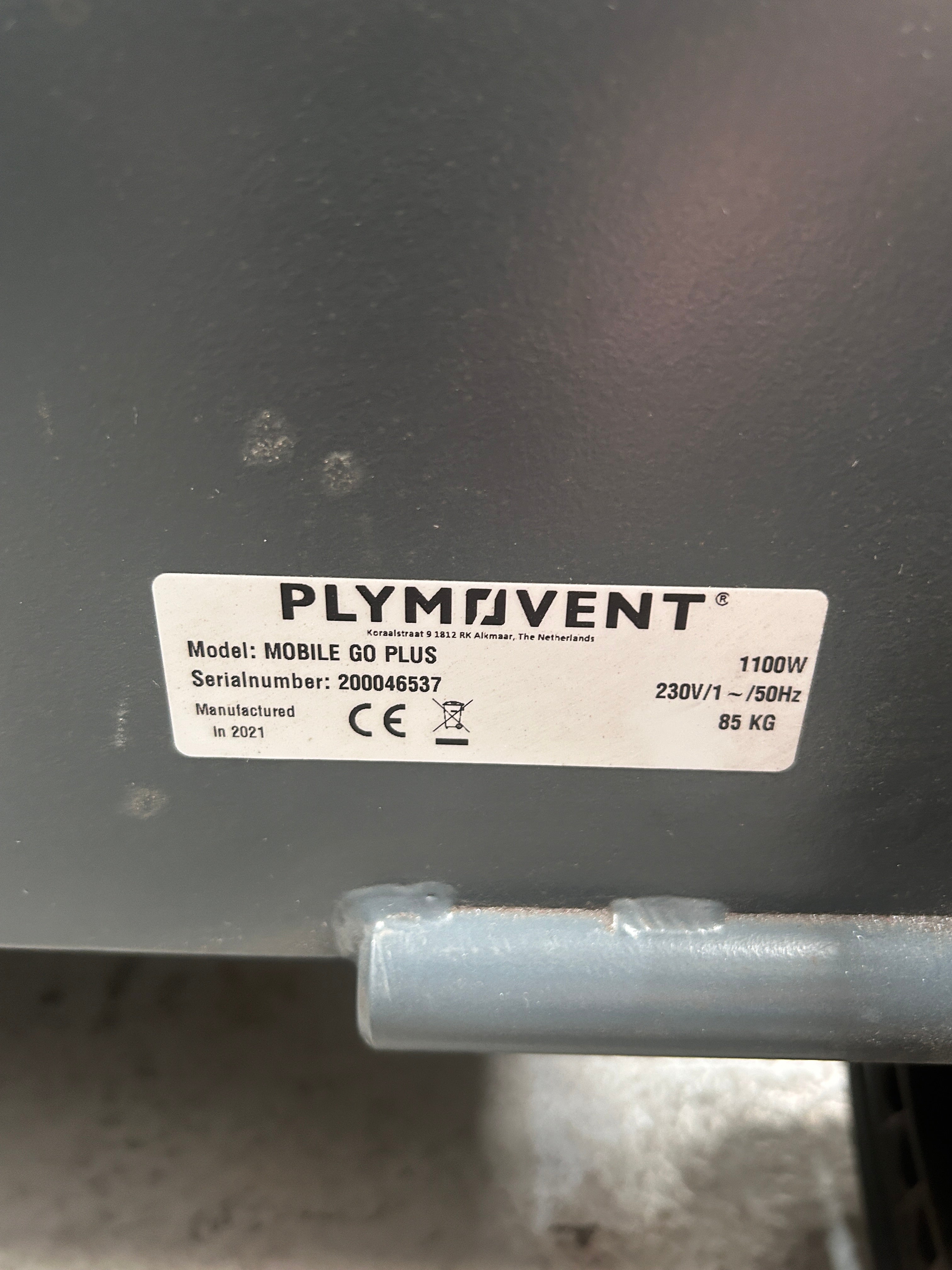 2021 Plymovent Mobile Go Plus Extraction