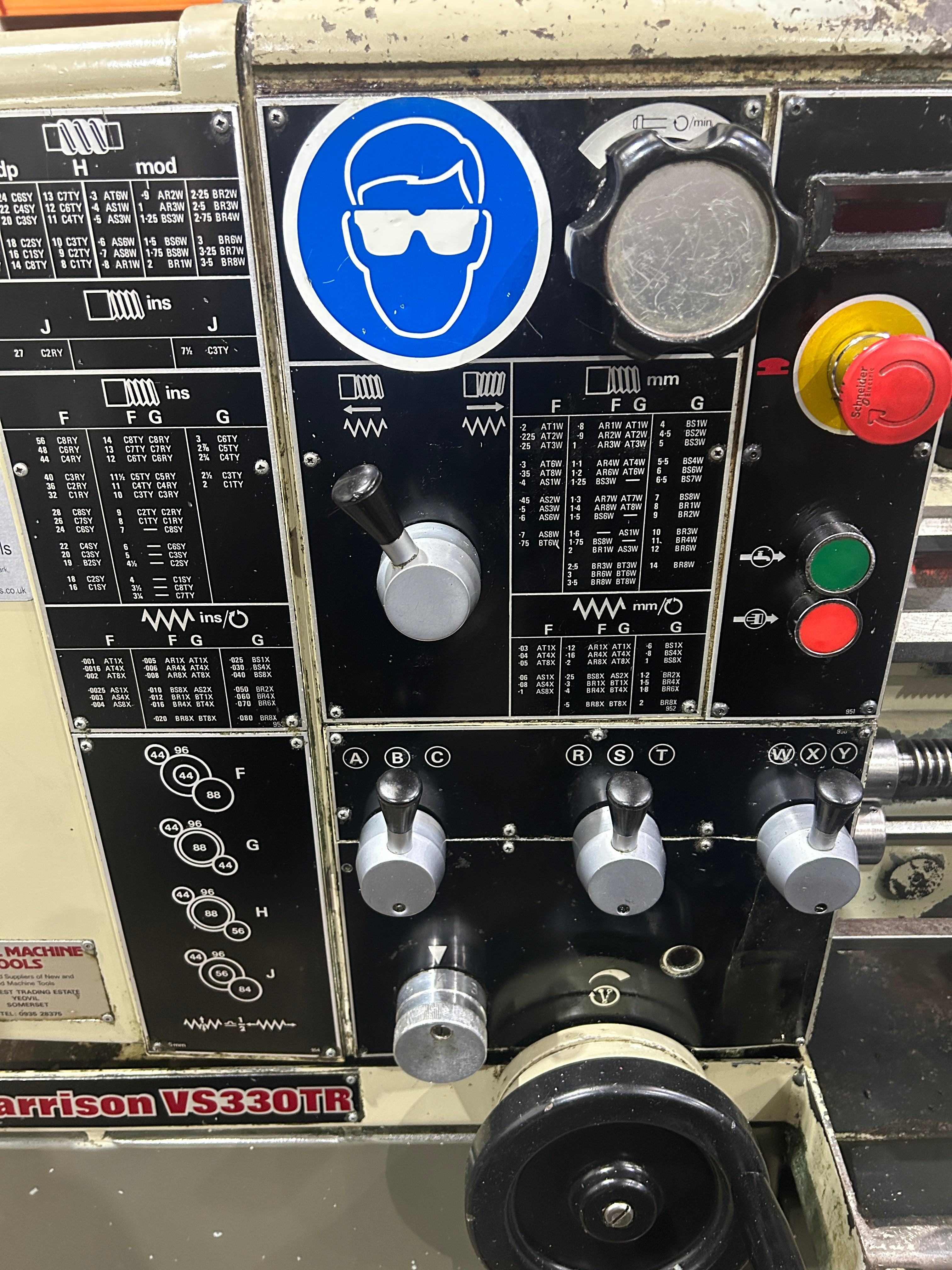 Harrison VS330TR Straight Bed Lathe