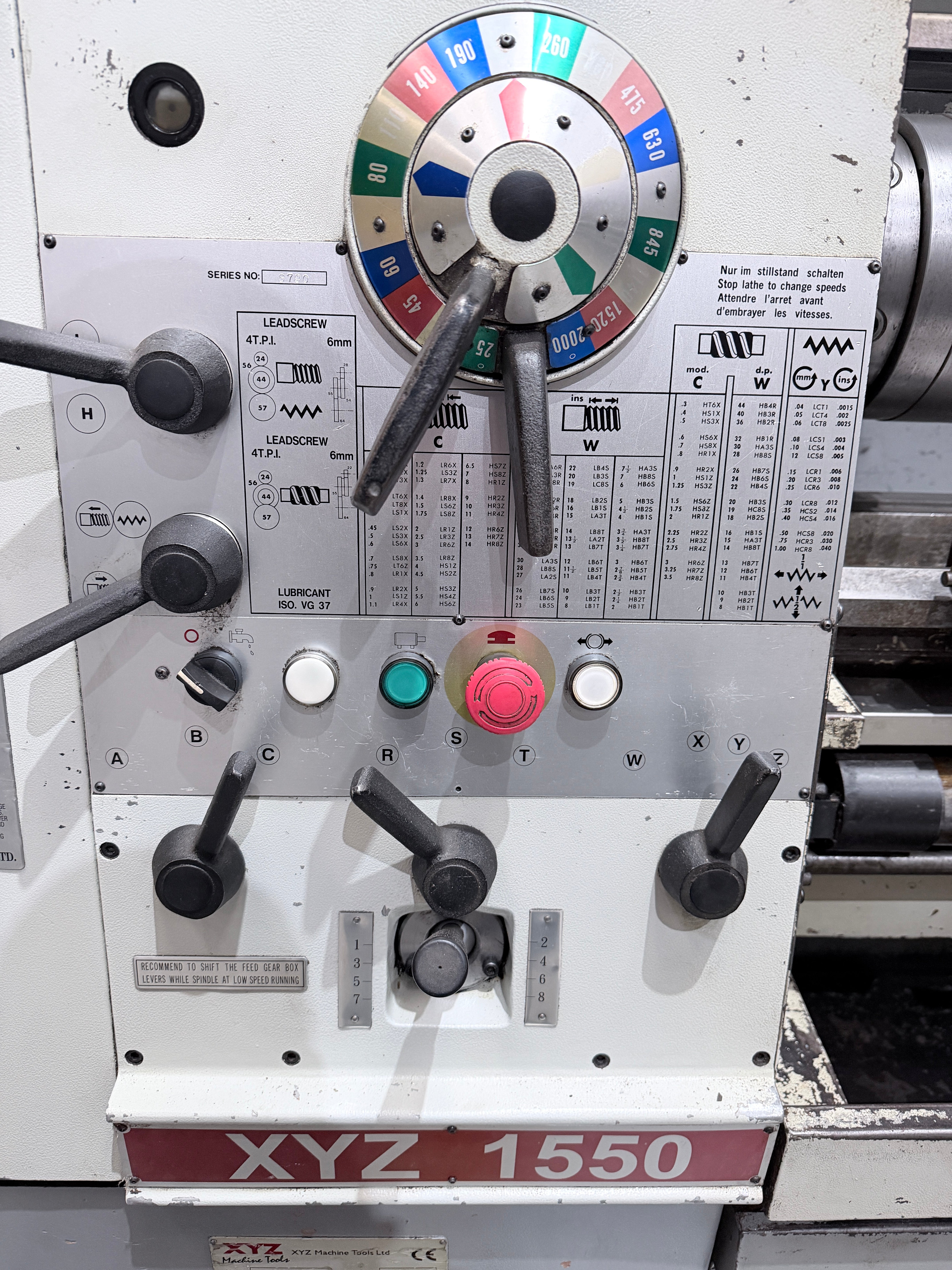 2006 XYZ 1550VS Gap Bed Centre Lathe