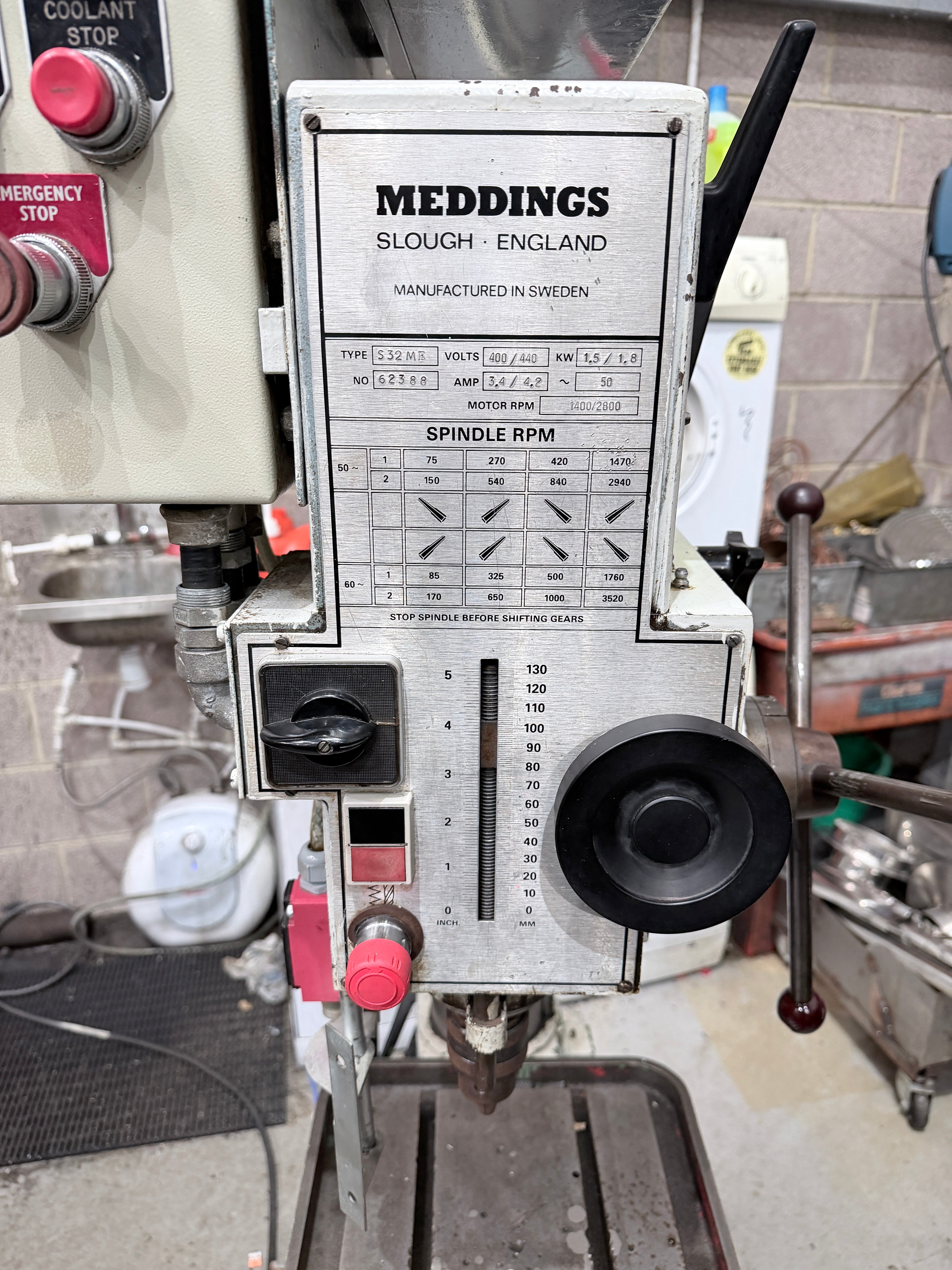 Meddings S32 ME Geared Head Pillar Drill