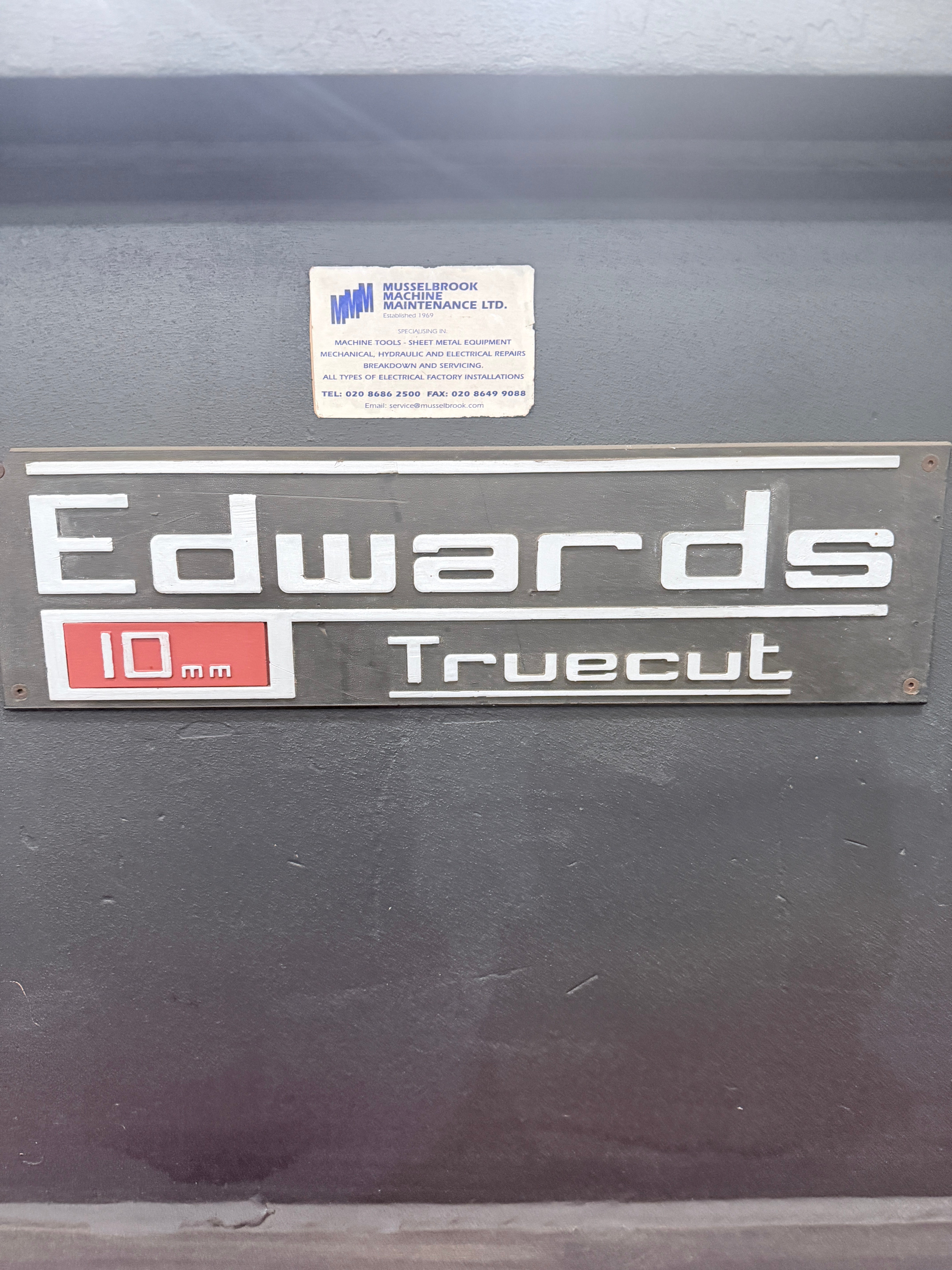 Edwards Truecut 10mm x 3000mm Sheet Metal Guillotine