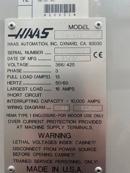 2007 Haas TM1 CNC Vertical Milling Machine