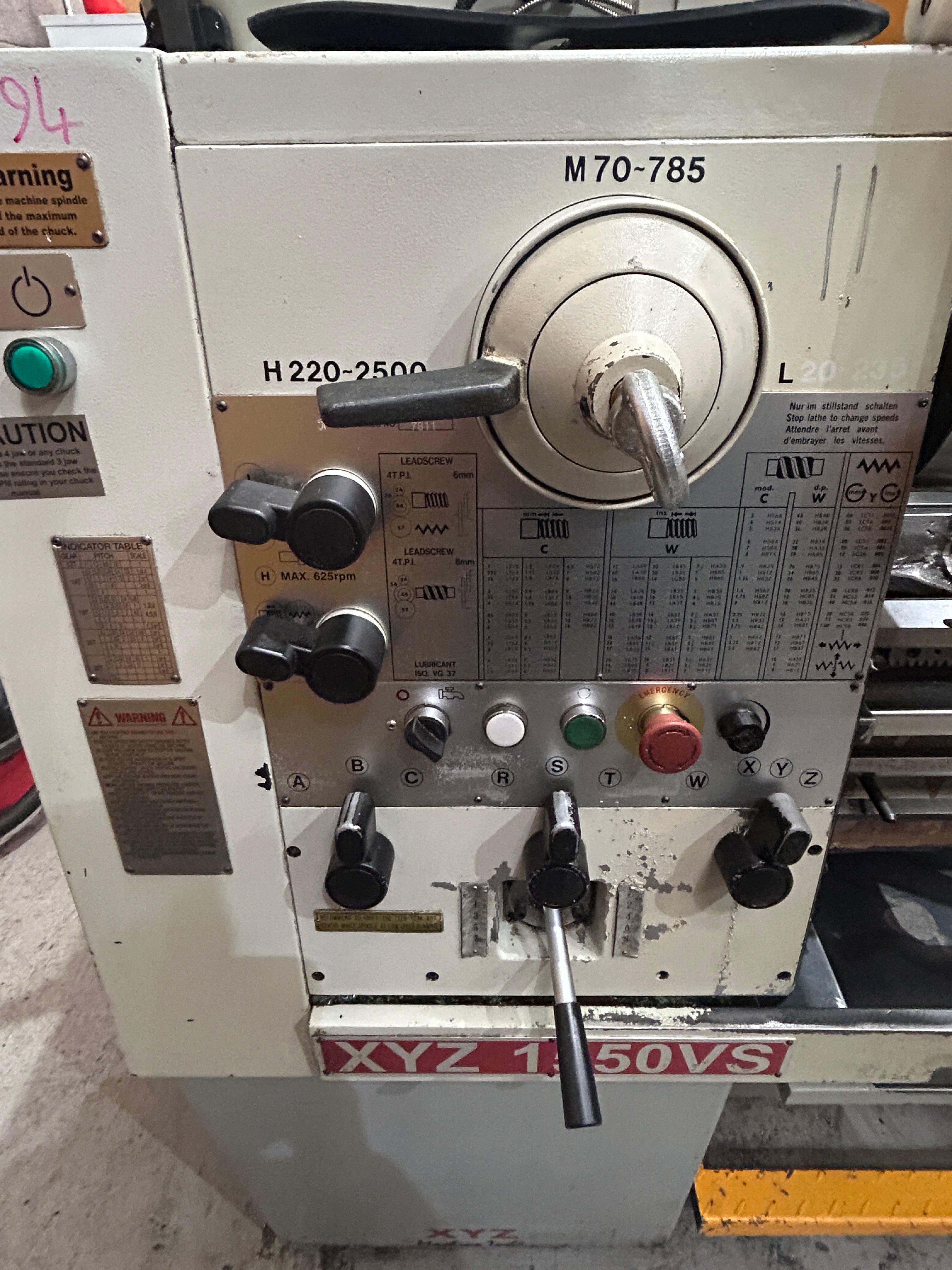 2017 XYZ 1550VS Gap Bed Centre Lathe
